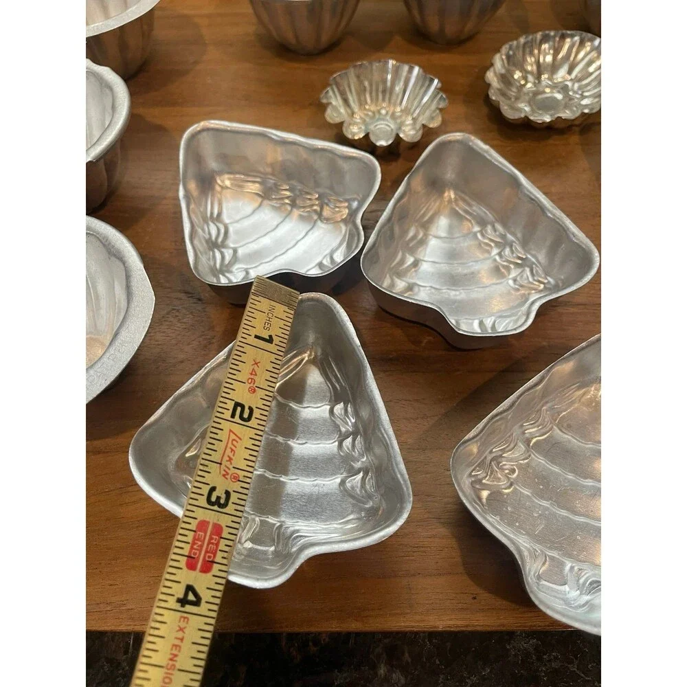 Vintage aluminum jello mold set